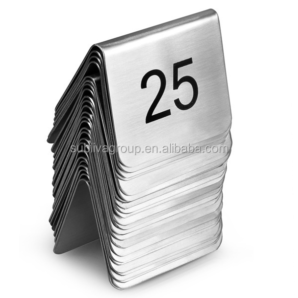 1 to 20 Double Sign Table Number Holders Stainless Steel Display Stand