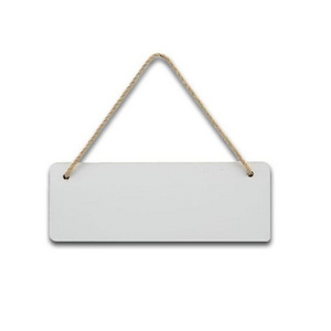 Free Sample Factory Wholesale Home Decor Hanging White Plain Wood Sign MDF Sublimation Plaques Blanks