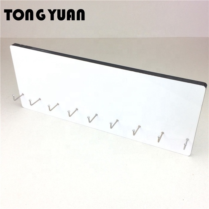 9 hooks printable blank sublimation MDF wood key Clothes hanger