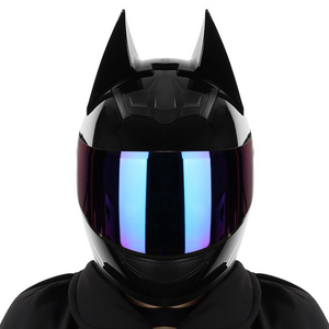 SUBO new model Full Face Motorcycle Street Helmet Women And Man Cute bat man With Ears Cute Cat Riding safety Helmet