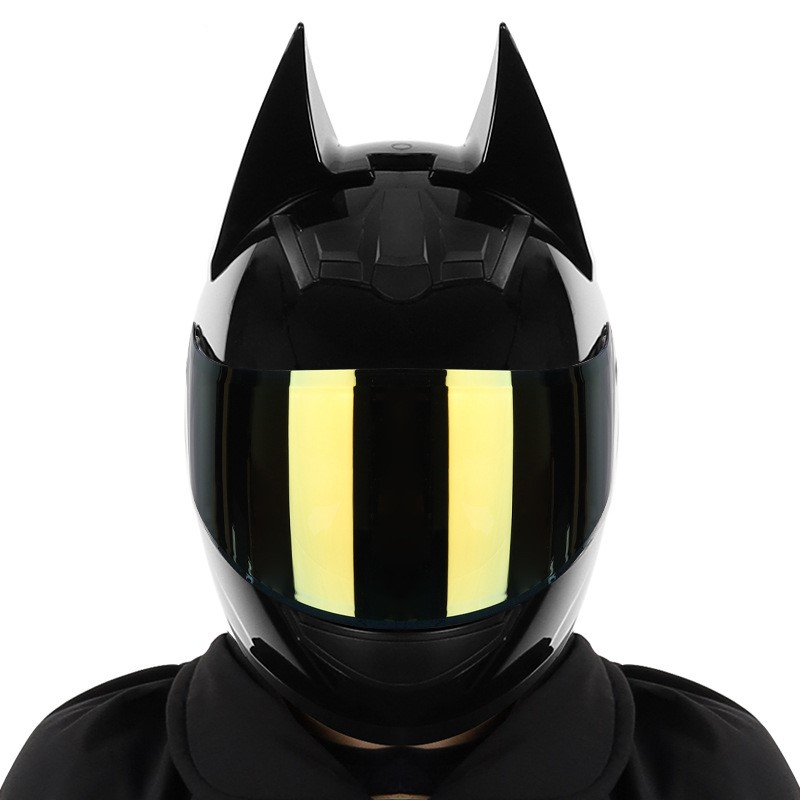 SUBO new model Full Face Motorcycle Street Helmet Women And Man Cute bat man With Ears Cute Cat Riding safety Helmet