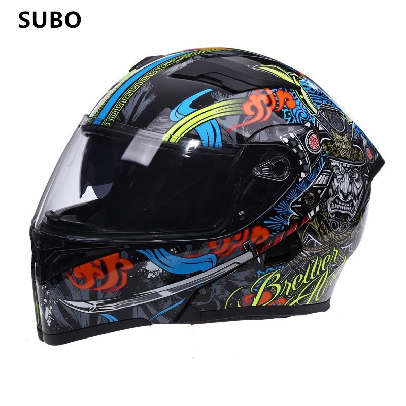 2022 Hot Selling Geometric Pattern Painting Helmets Cross Country Safety Cycling Track Universal Unisex Motorcycle Helmet DOT