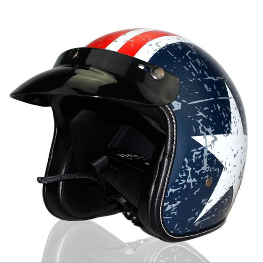 SUBO Jiekai High Quality Retro Motorcycle Helmet DOT Certifit Open Face Street Motorcycle Helmet In Stock