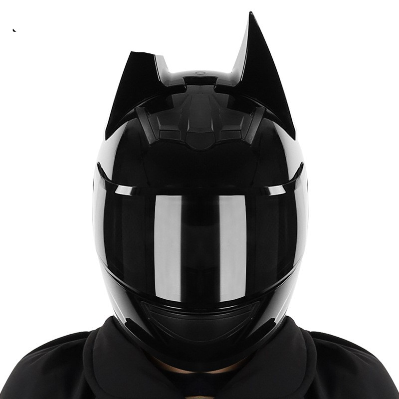 SUBO new model Full Face Motorcycle Street Helmet Women And Man Cute bat man With Ears Cute Cat Riding safety Helmet