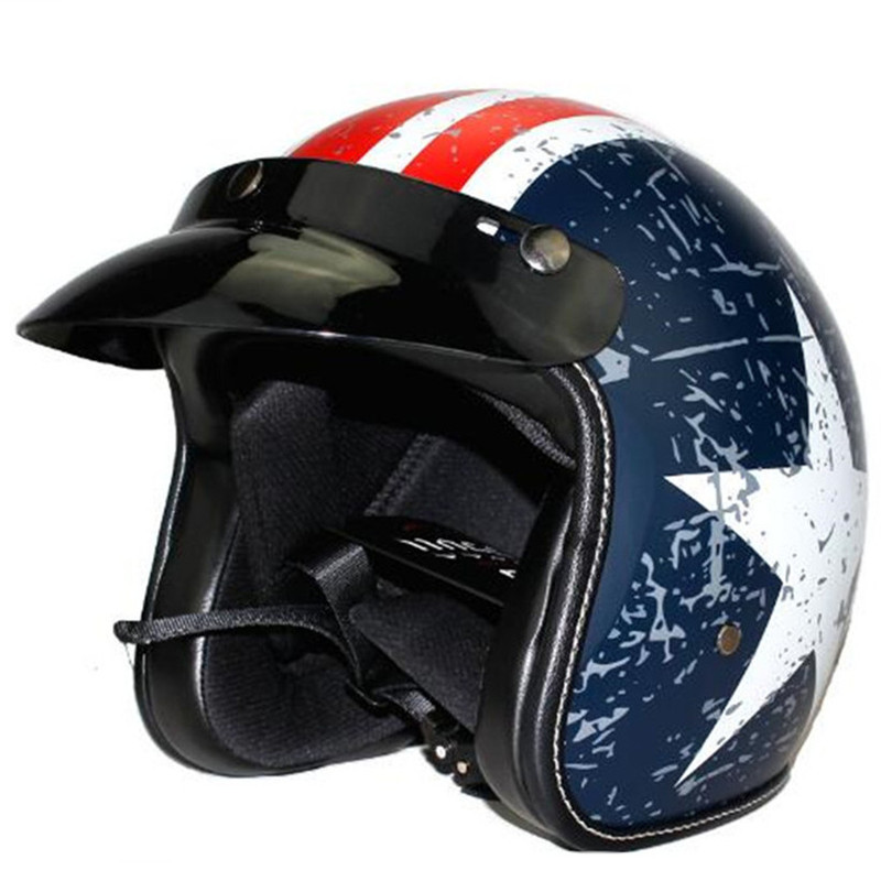 SUBO Jiekai High Quality Retro Motorcycle Helmet DOT Certifit Open Face Street Motorcycle Helmet In Stock