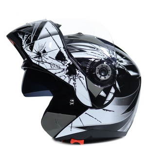 SUBO Jiekai High Quality Motorcycle Helmet Flip Up Full Face Helmet Personality Four Seasons Racing Motorcycle Helmet