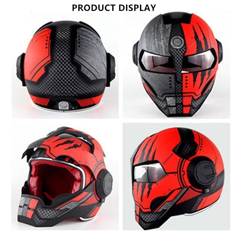 Latest SUBO Factory Design Skull Helmets Marvel Build Motor helmet Super Cool Offroad ABS Dual Visor Safety Motorcycle Helmet