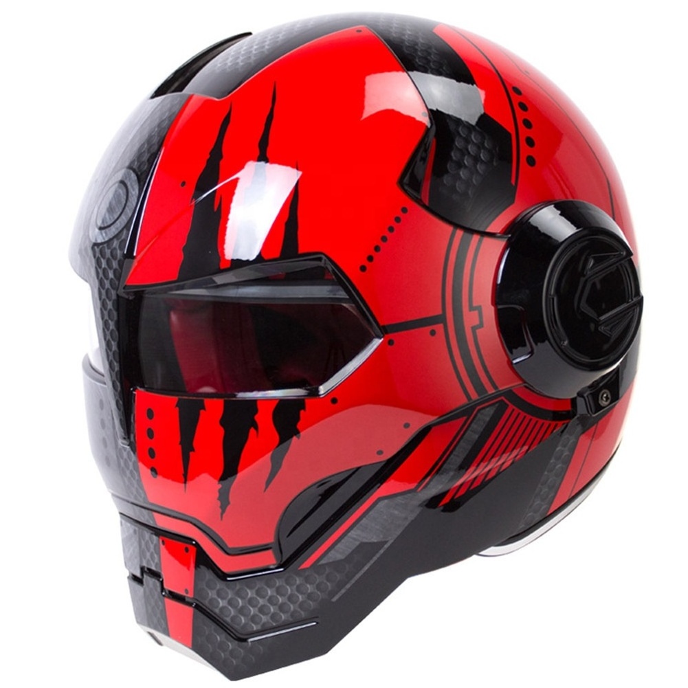 SUBO Latest Cool design skull viking graffito style ABS material cycling light motocross motorcycle helmet