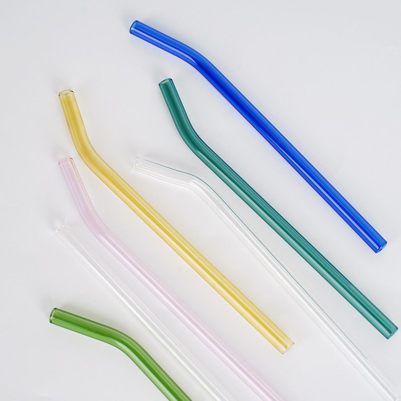 Hot Sell Customized Colorful Straw Reusable Stainless Steel Drinking Straws Set Anti Wrinkle Glass Straw