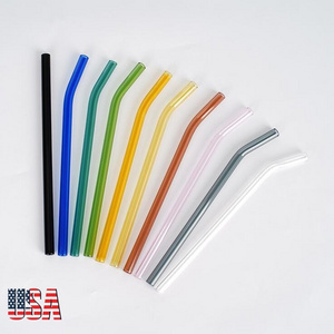 Hot Sell Customized Colorful Straw Reusable Stainless Steel Drinking Straws Set Anti Wrinkle Glass Straw