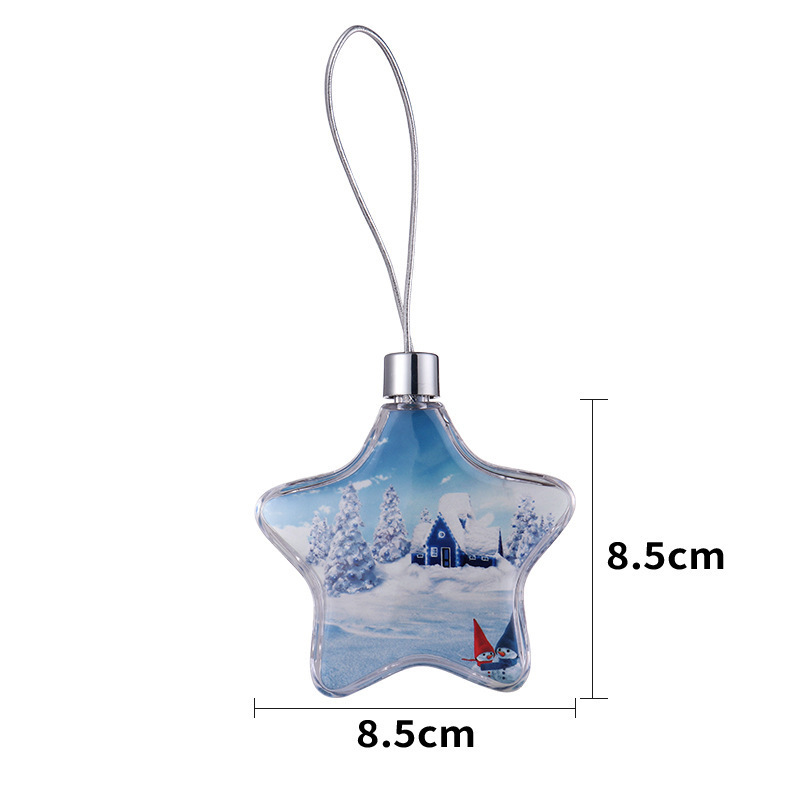 Custom logo sublimation blank crafts plastic snowflake garden hanging Xmas Christmas tree decoration ornaments