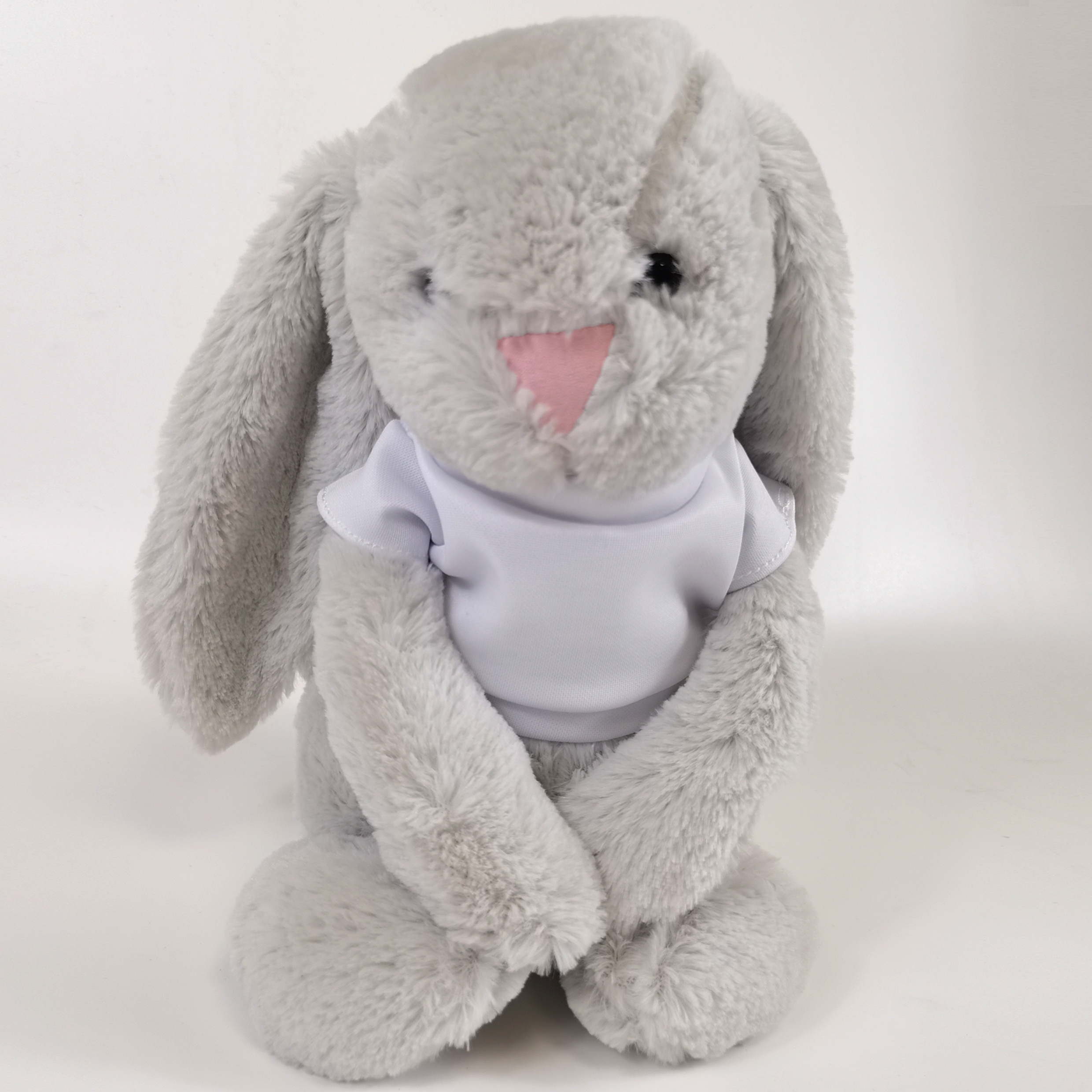 Sublimation blank cute Plush Bunny rabbit toy with Clothes tee T shirts Diy Photo Printable Shirt toy doll for Valentines Day