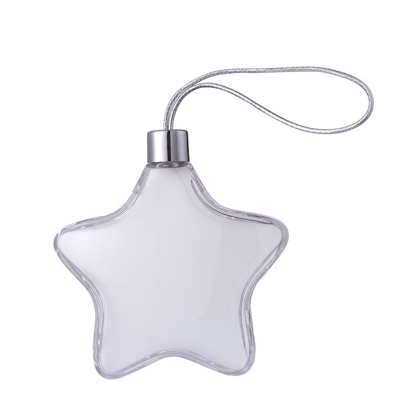 Custom logo sublimation blank crafts plastic snowflake garden hanging Xmas Christmas tree decoration ornaments