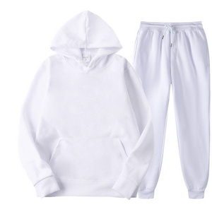 Wholesale cotton OEM DTG print sweat pants and hoodie set custom embroidered Heavyweight hoodies Tracksuits sweatsuit for Men