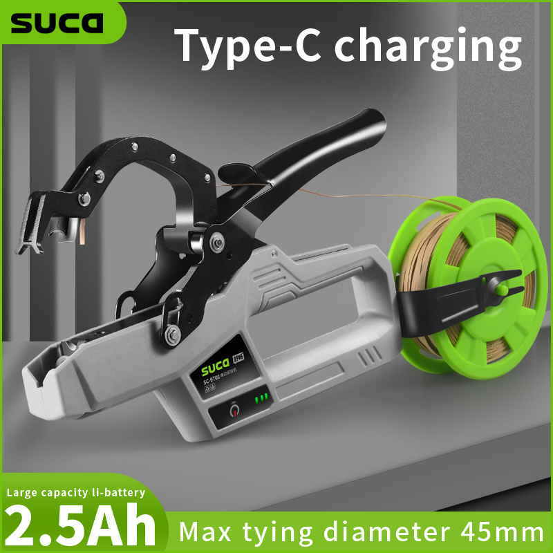 SUCA Farmer plant tying tool Flower Vegetable Vine Tape Twist Tie Binding Tool Electric Tying Machine