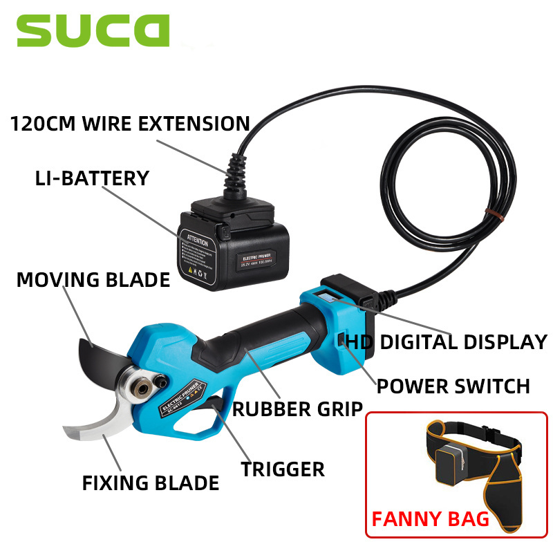 SUCA-8612 45 mm electric pruning shear Progressive Electric Pruners Large diameter electric scissors battery garden scissors