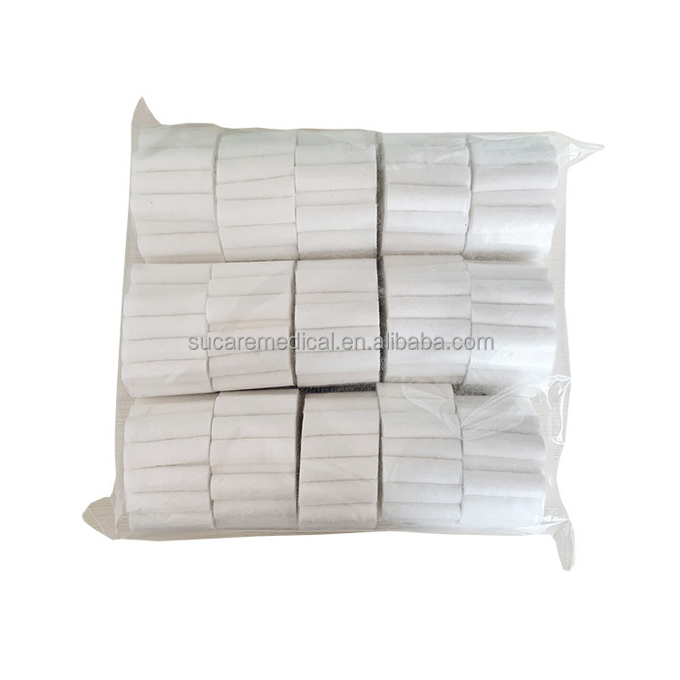 No. 2 Braided dental cotton roll 10*38mm non sterile package