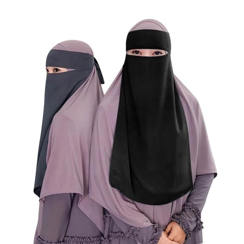 Fashion Style  Niqab Muslim Breathable  Dubai Nida Face Veil Cover Modest Islamic Clothing Women Jilbab Prayer Hijab Niqab