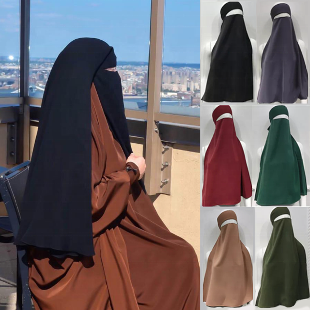 Fashion Style  Niqab Muslim Breathable  Dubai Nida Face Veil Cover Modest Islamic Clothing Women Jilbab Prayer Hijab Niqab