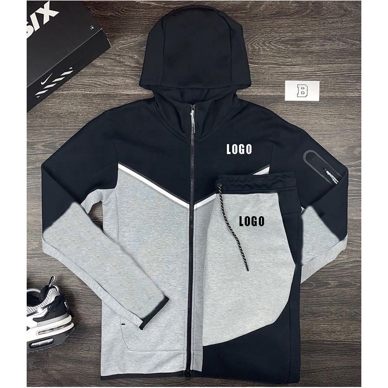 2021 100% Cotton  Autumn Winter Top fashion  NK  Brand Hoodie 2pcs  Tech Fleece men Tracksuit Sport Sweatsuit