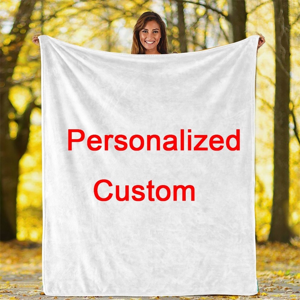 Custom Sherpa Throw Fleece Blanket quilt Flannel Woven Blanket TV Blanket Wholesale Drop Ship