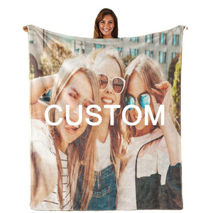 Custom Sherpa Throw Fleece Blanket quilt Flannel Woven Blanket TV Blanket Wholesale Drop Ship