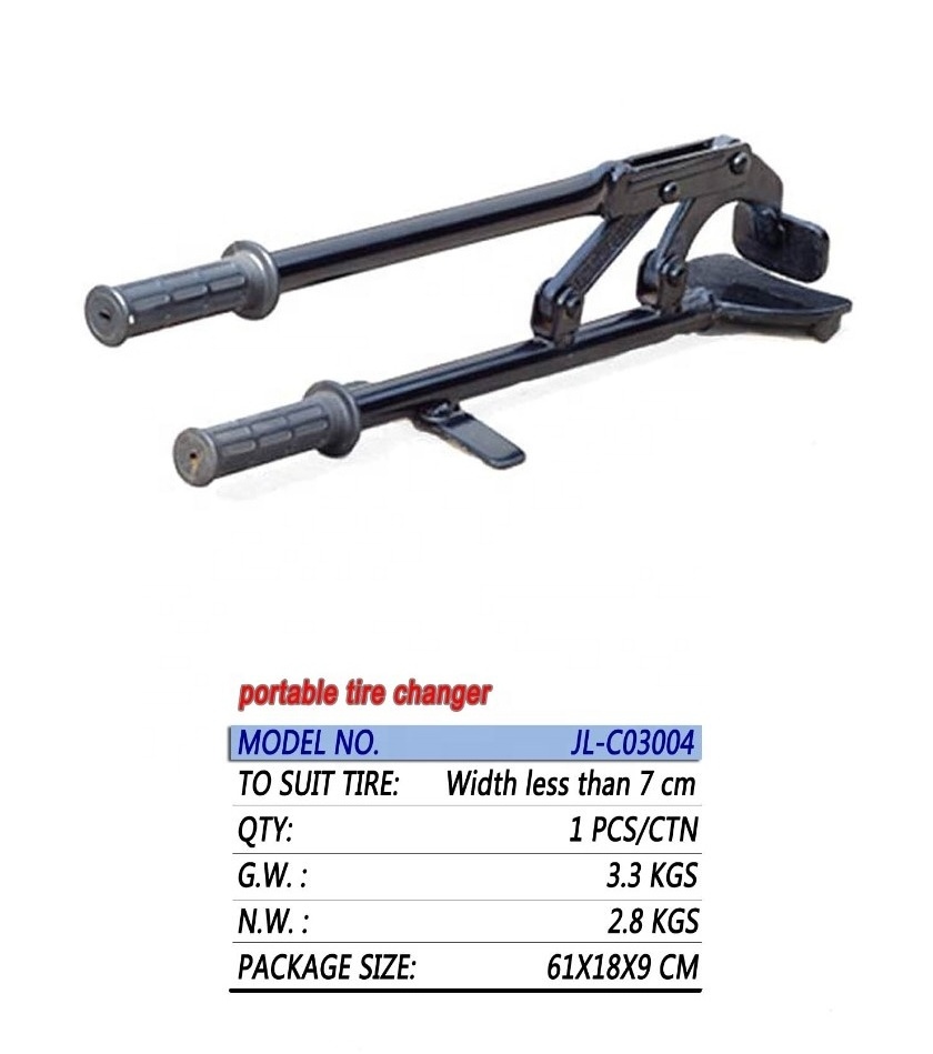 Motorcycle portable tire changer