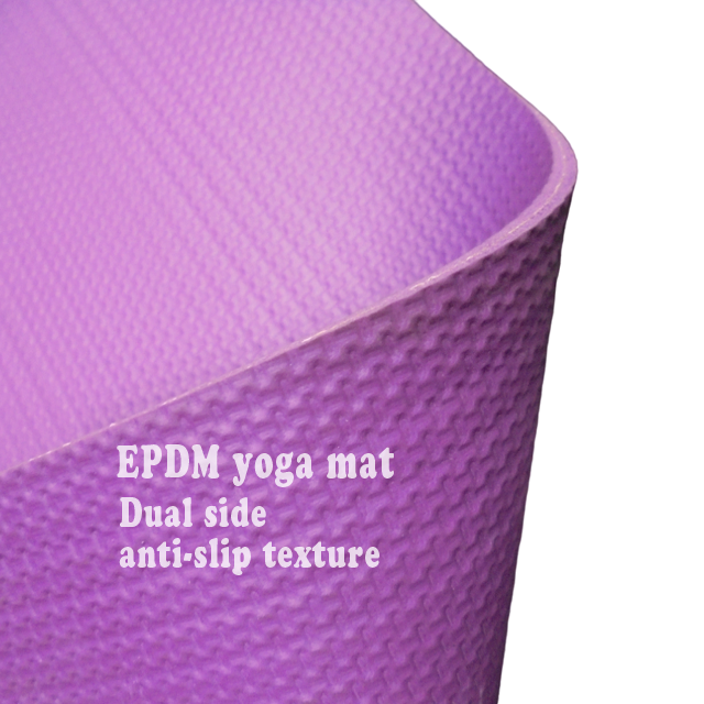 Eco Friendly Yoga Mat Anti Slip EPDM Rubber Yoga Mats For Improve Practice Effect