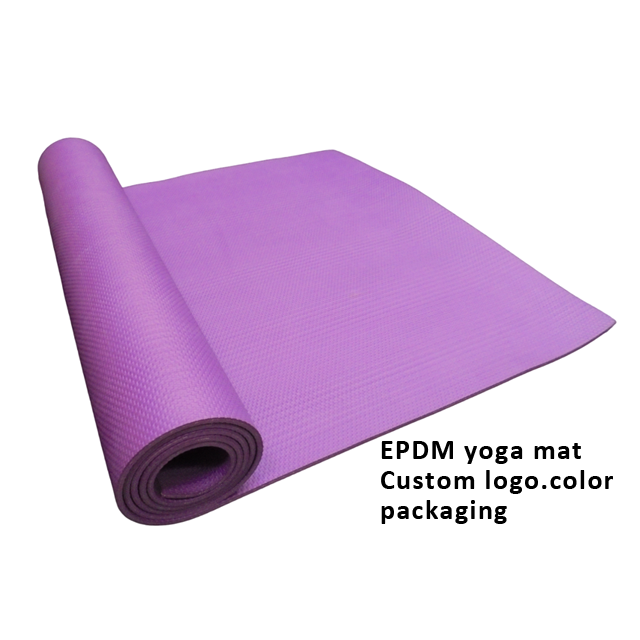 Eco Friendly Yoga Mat Anti Slip EPDM Rubber Yoga Mats For Improve Practice Effect