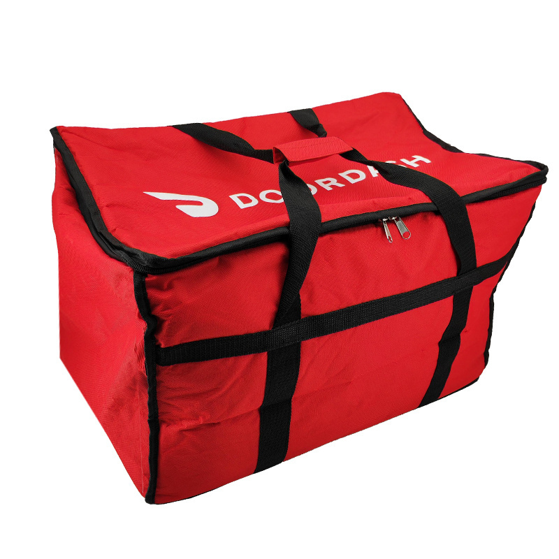 Red color catering bag doordash Insulated Food Delivery Cooler Bags Keep Food Warm drink cold