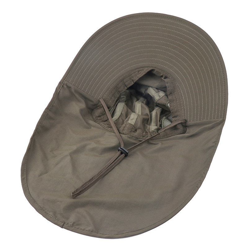 Summer UPF 50+ Sun Hat Women Men Waterproof Bucket Hats With Neck Flap Outdoor Large Wide Brim Fishing Hat