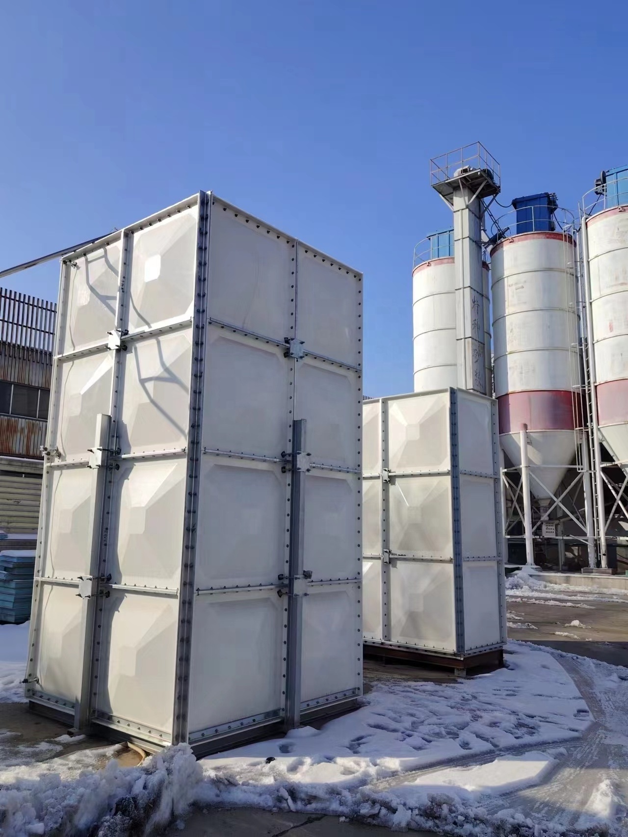 SMC GRP Water Tank  Hot Sale 100000 Liter GRP FRP Fiberglass Rectangular Rain Water Storage Tank in Malaysia