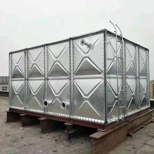 Factory Hot Sale Hot Dipped Galvanized Steel Water Storage Tank Square Large Rain Water Tank