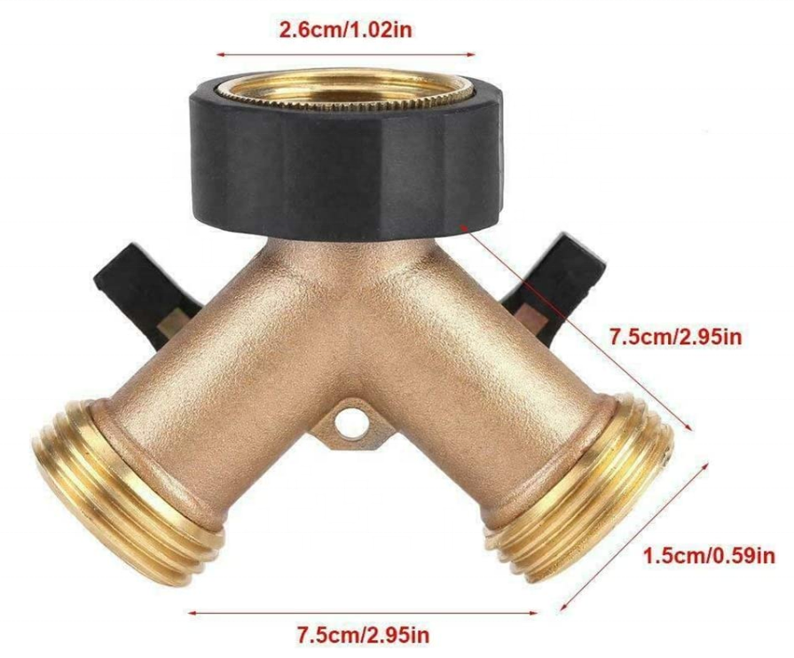 Y-type Hose distributor separate on-off valve with an independent on-off valve