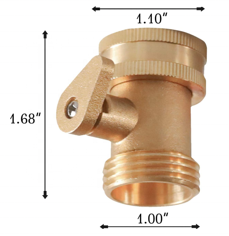 CNC 3/4 Inch Heavy Duty Brass Garden Hose Shut Off Valve With Rubber Washers