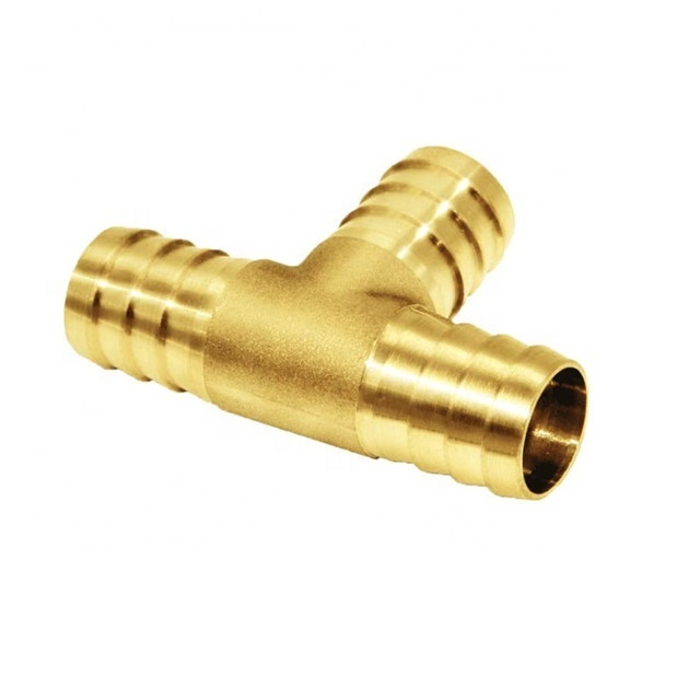 11/32'' ID 3 Way Brass Tee  ANSI Brass Hose Barb Tee