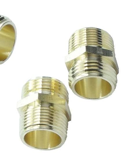 Garden Hose Adapters 3/4 GHT Male x 3/4 NPT Male Connector Brass Garden Hose to Pipe Fitting