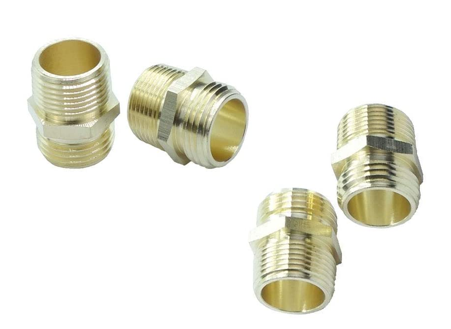 Garden Hose Adapters 3/4 GHT Male x 3/4 NPT Male Connector Brass Garden Hose to Pipe Fitting