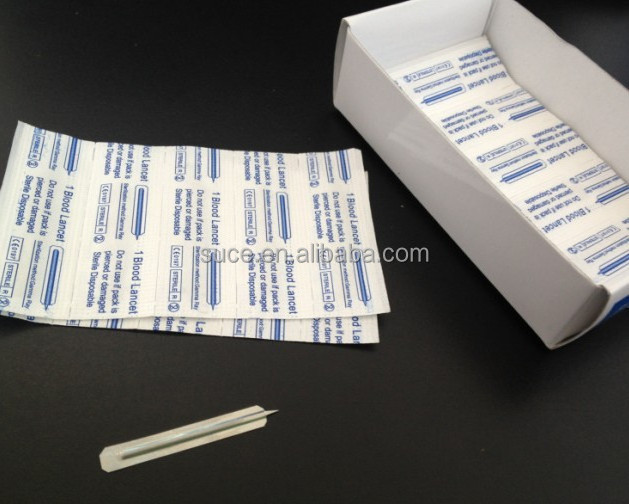 Disposable blood lancet, stainless steel blood lancet, safety lancet,