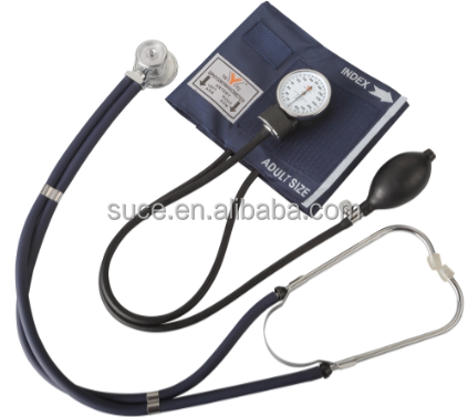 Aneroid sphygmomanometer with Sprague rappaport type stethoscope