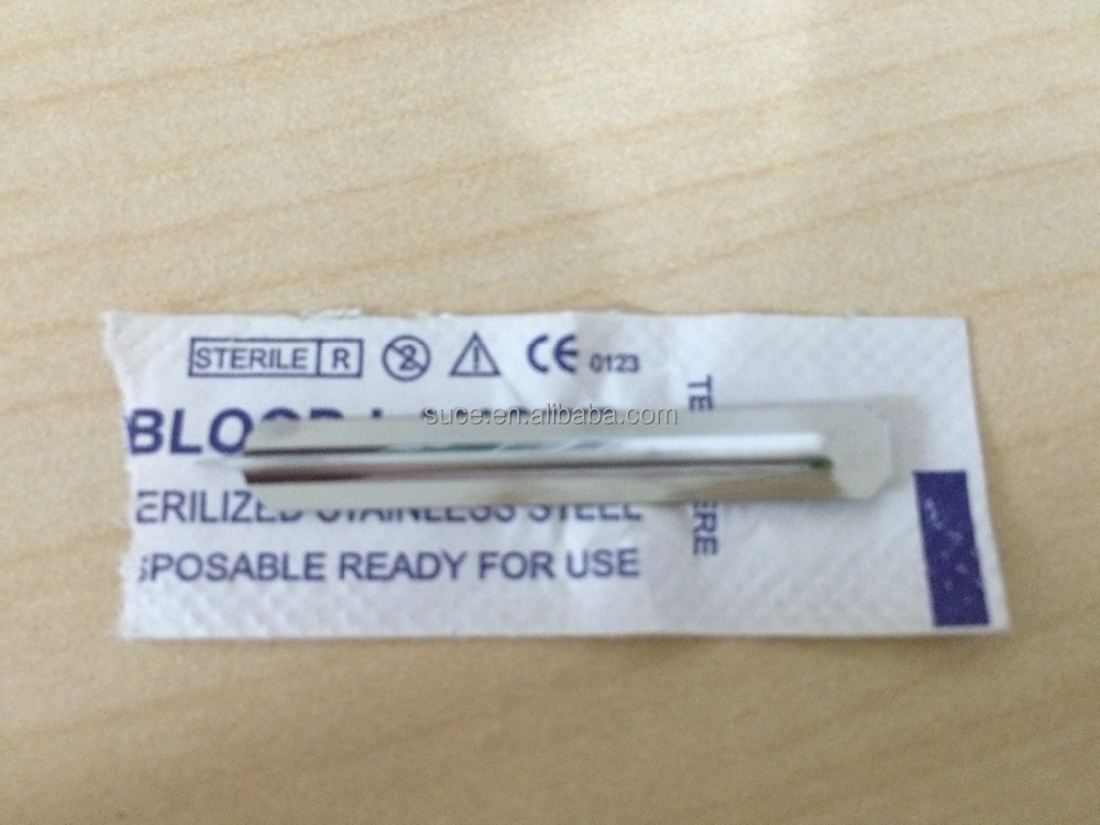 Disposable blood lancet, stainless steel blood lancet, safety lancet,