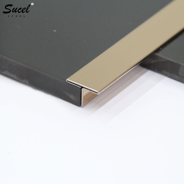 SUCEL Bronze Flat, T Type Metal Stainless Steel Inlay Profile With Circle Grade For Marble And Wood Floor Strip