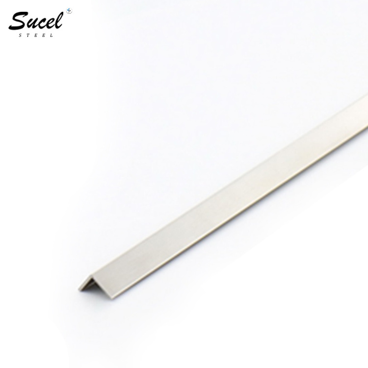 SUCEL Decorative L Shape Stair Tile Trim Stainless Steel Metal L Tile Profile Floor Tile Corner Edge Finishing Flat Trim Strip