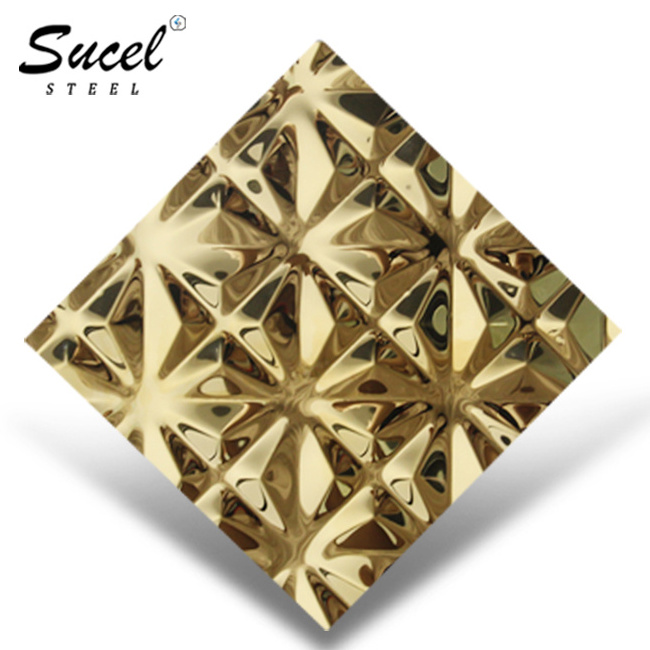 Sucel Steel Products Wall Decoration Panel 3D Stainless Steel Decor Wall Stickers 3D Wall Panels Interior