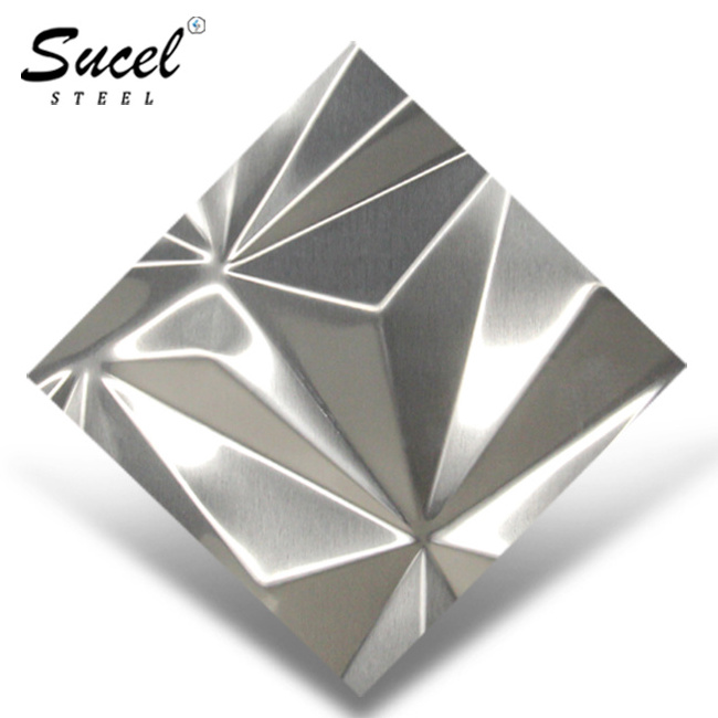 Sucel Steel Products Wall Decoration Panel 3D Stainless Steel Decor Wall Stickers 3D Wall Panels Interior