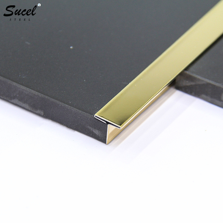 SUCEL Bronze Flat, T Type Metal Stainless Steel Inlay Profile With Circle Grade For Marble And Wood Floor Strip