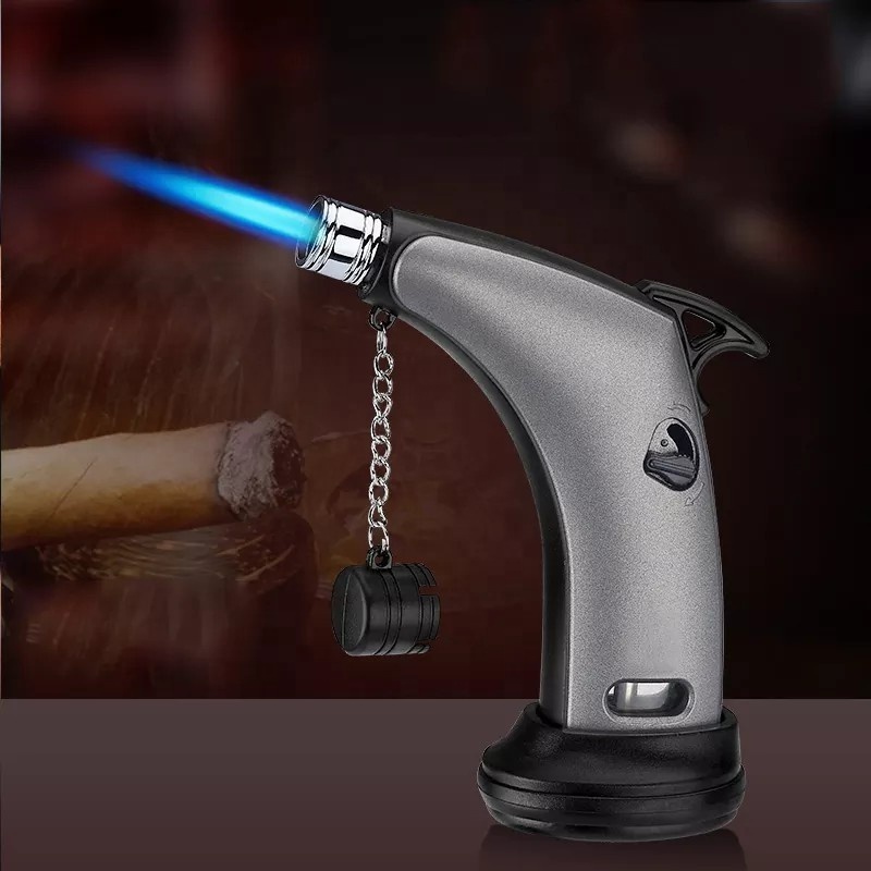 Wholesale BBQ Tools Accessories Blue Flame Metal Butane Gun Torch Lighter Jet Flame