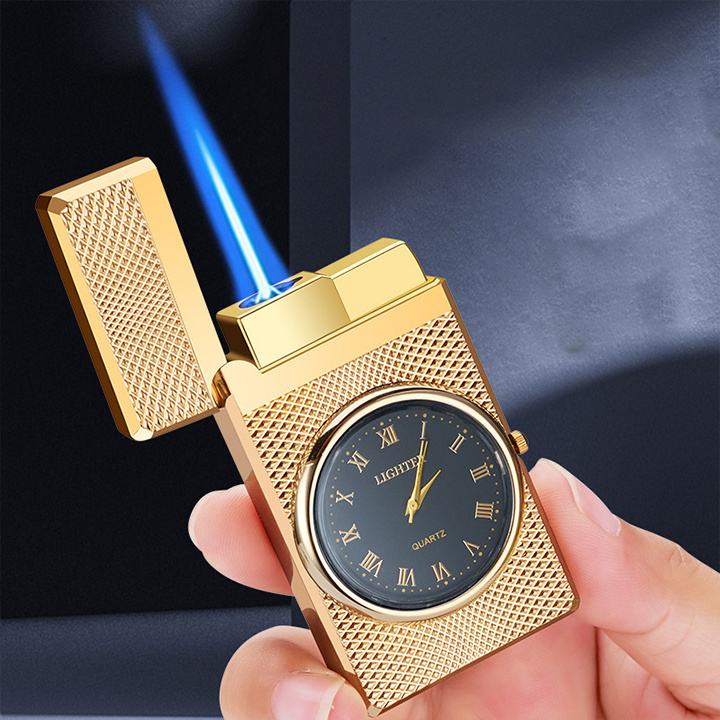 Custom Cool Butane Luxury Dragon Windproof Cigar Torch Gas Usb Arc Watch Electric Cigarette Lighter Metal Refillable Jet Flame