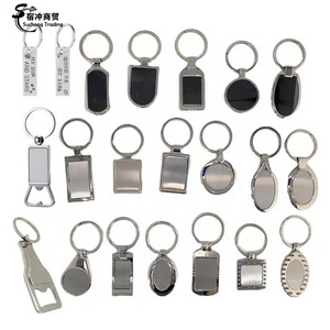 Custom Logo Metal Key Ring Sublimation Key Chain Ring Stainless Steel Blank Keychain For Engraving