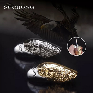 Creative Cool Clock Eagle Gas Open Flame Eagle Torch Lighters